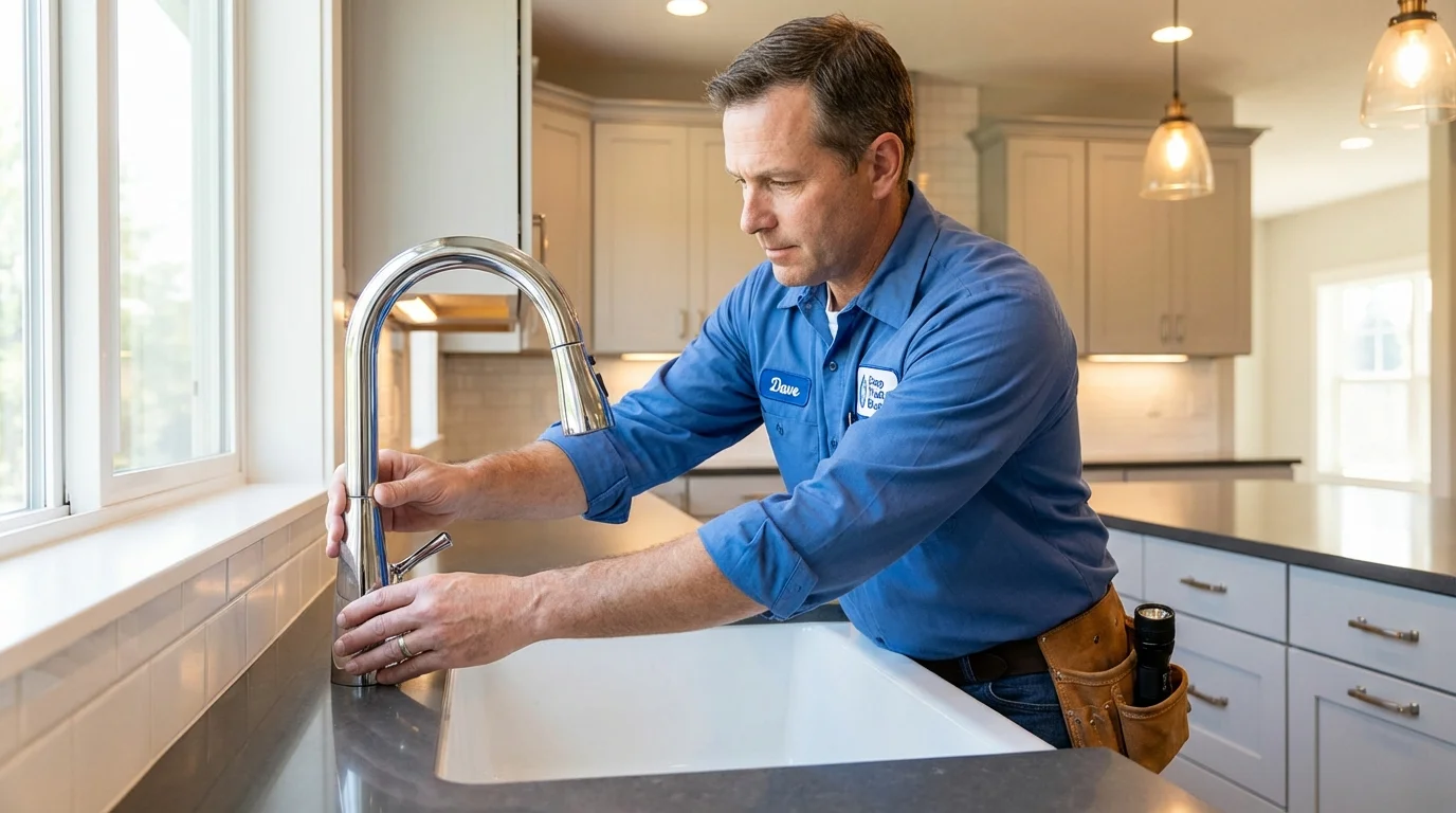 Kitchen faucet installation by Johns Plumbing LLC in Hilliard
